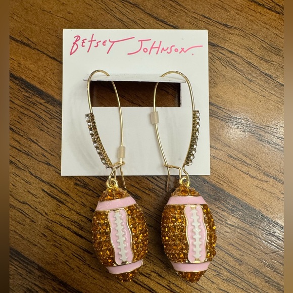 Betsey Johnson Jewelry - Betsey Johnson Football Earrings 🏈